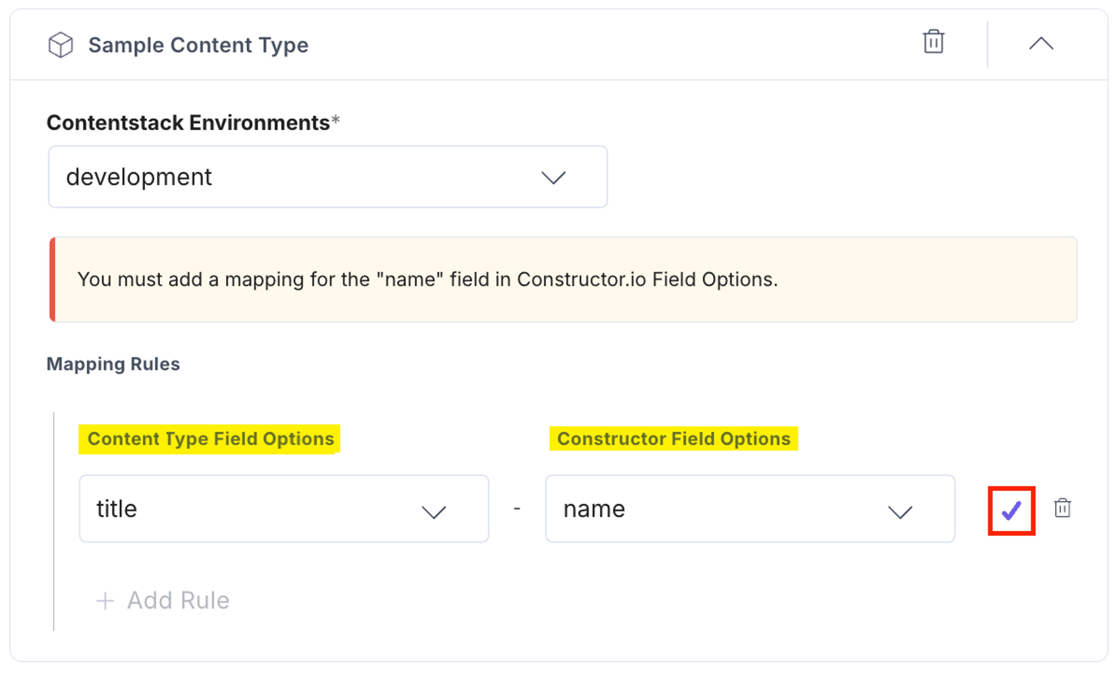 Constructor-Configuration-Mapper-Fields-Check