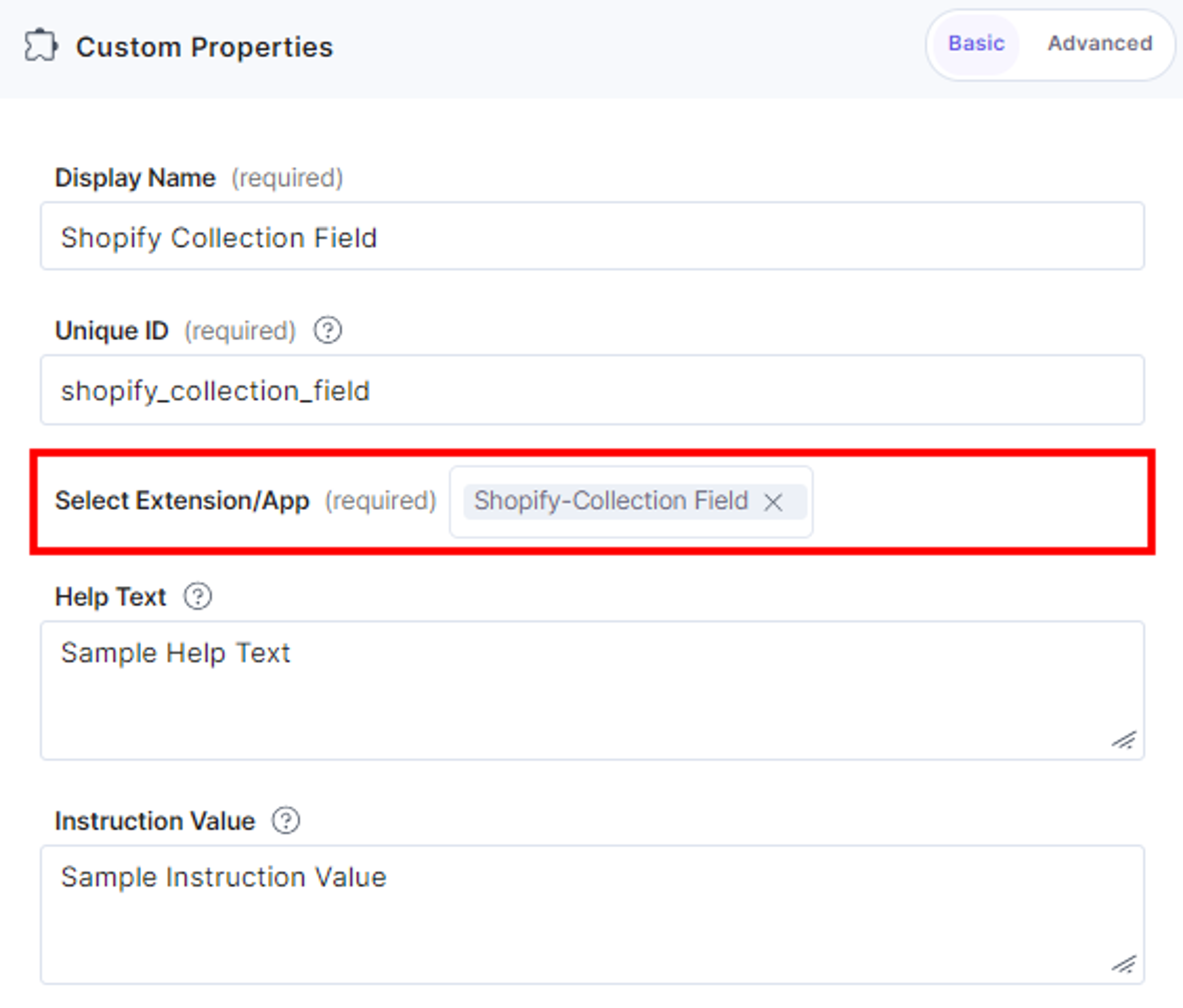 Shopify-Custom-Collection-Field-Added