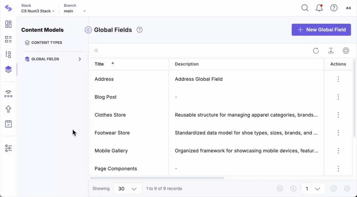 Edit global field tiles