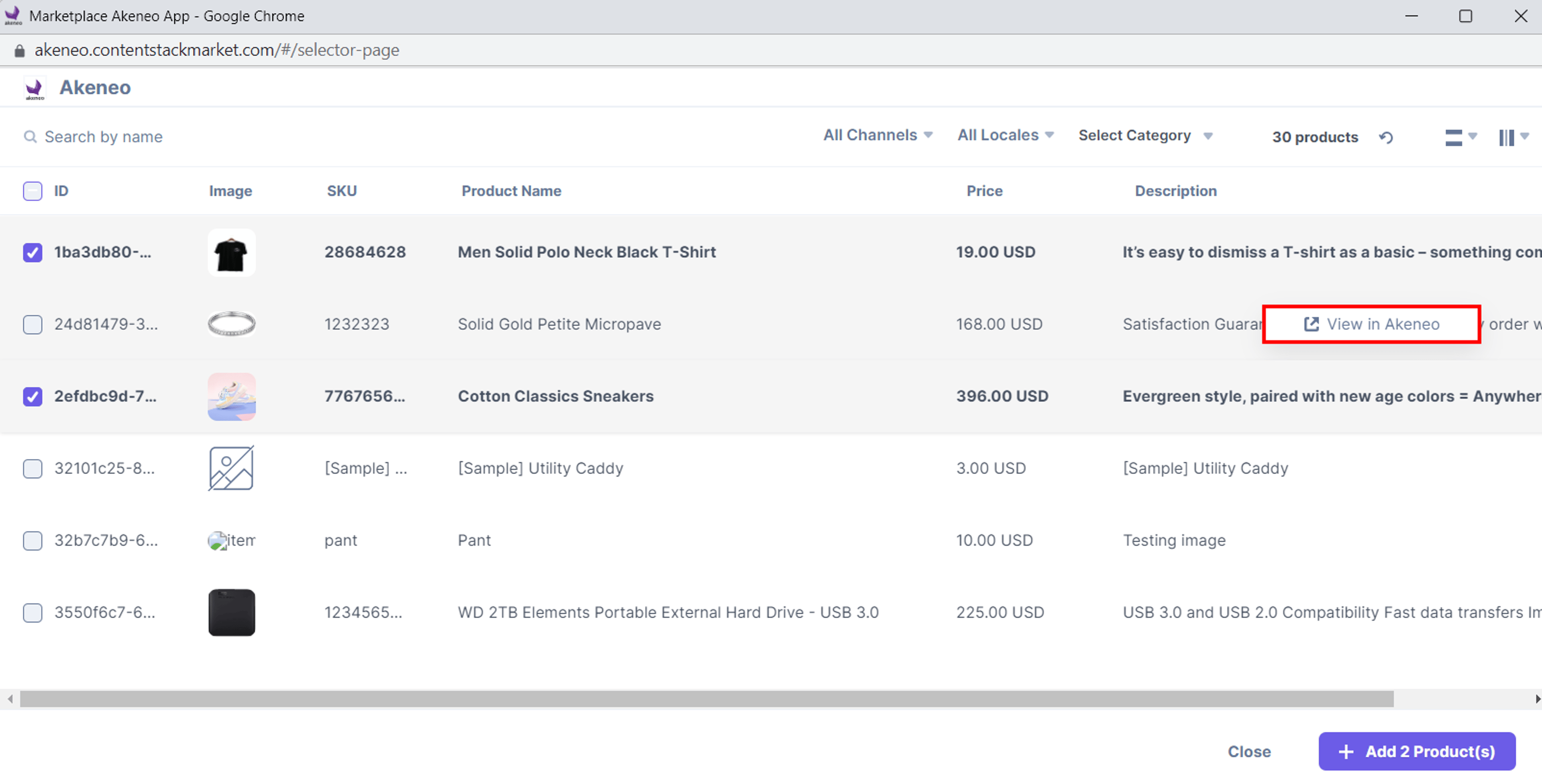 Akeneo-Product-Selector-Page-View-In-Akeneo