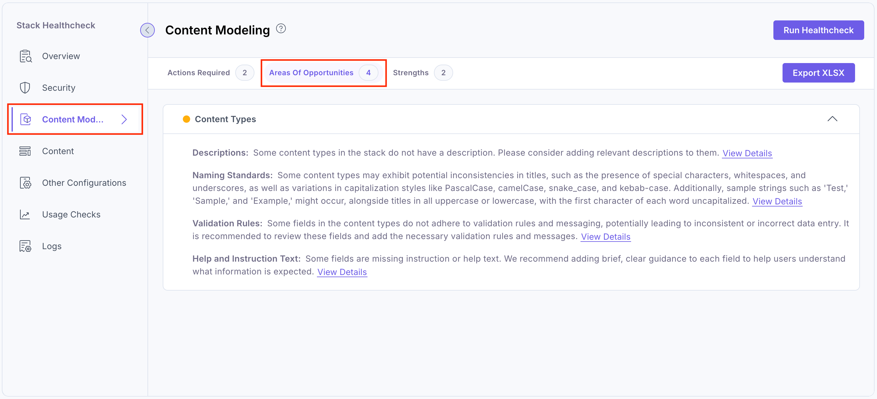 Healthcheck-Content-Modeling-Areas-Of-Opportunities