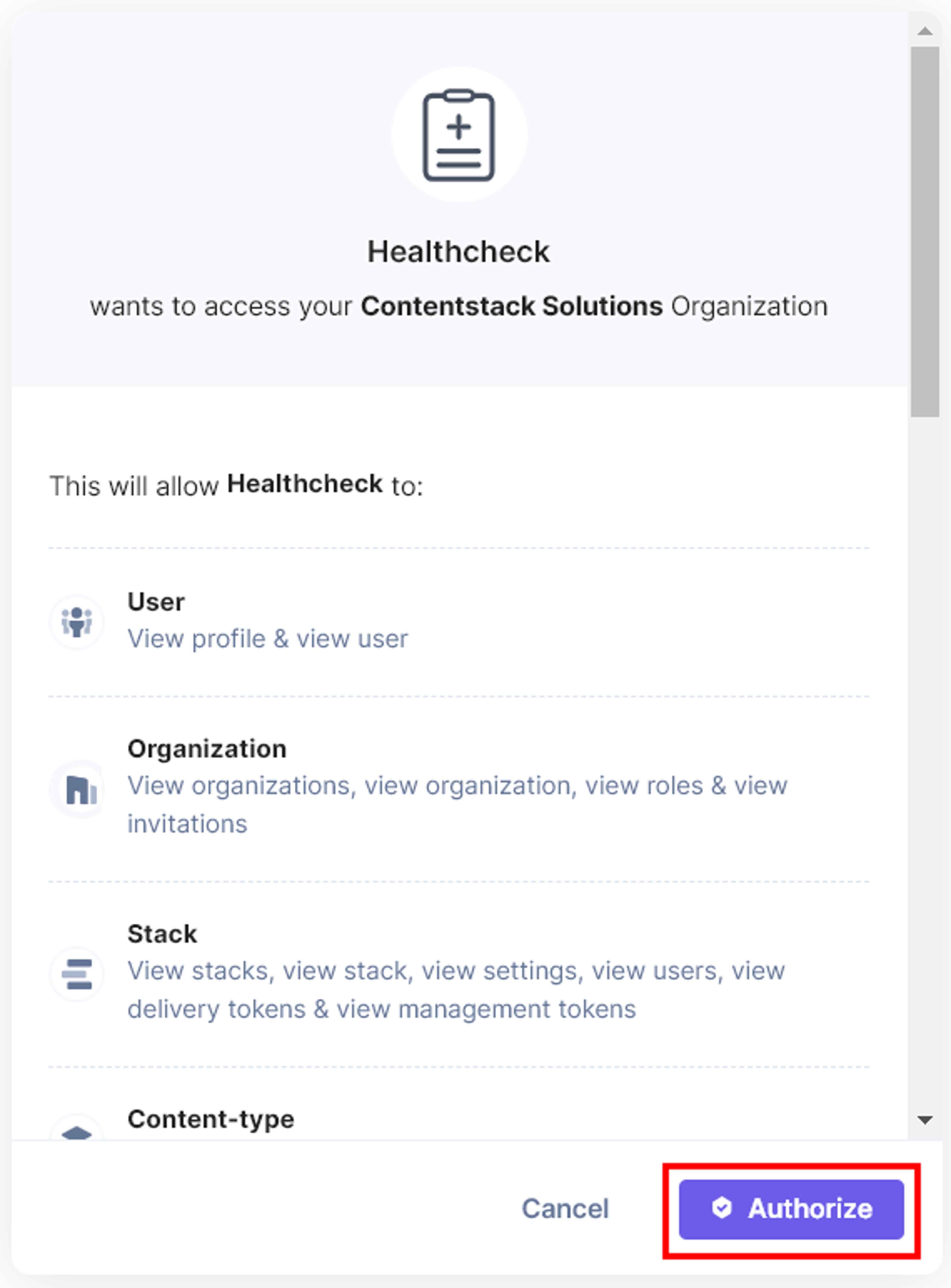 Healthcheck-Configuration-Authorize-For-OAuth