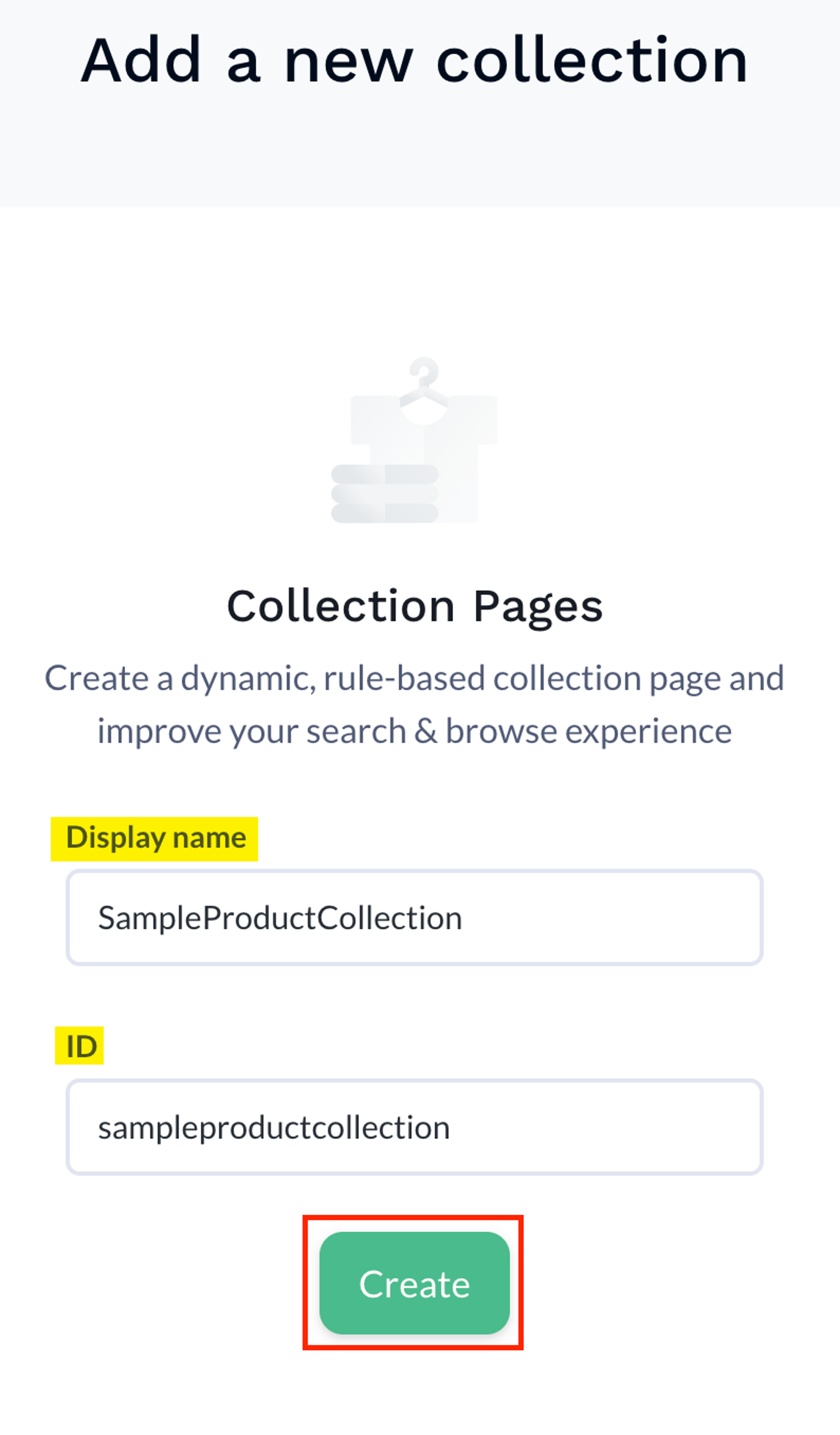 Constructor-Collection-Create