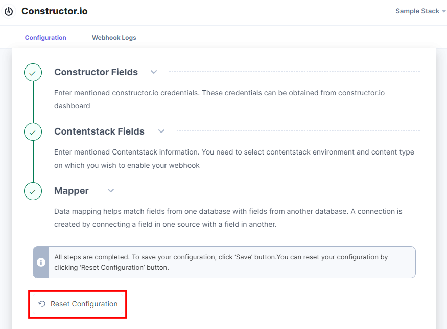 Consturctor-io-Reset-Configuration