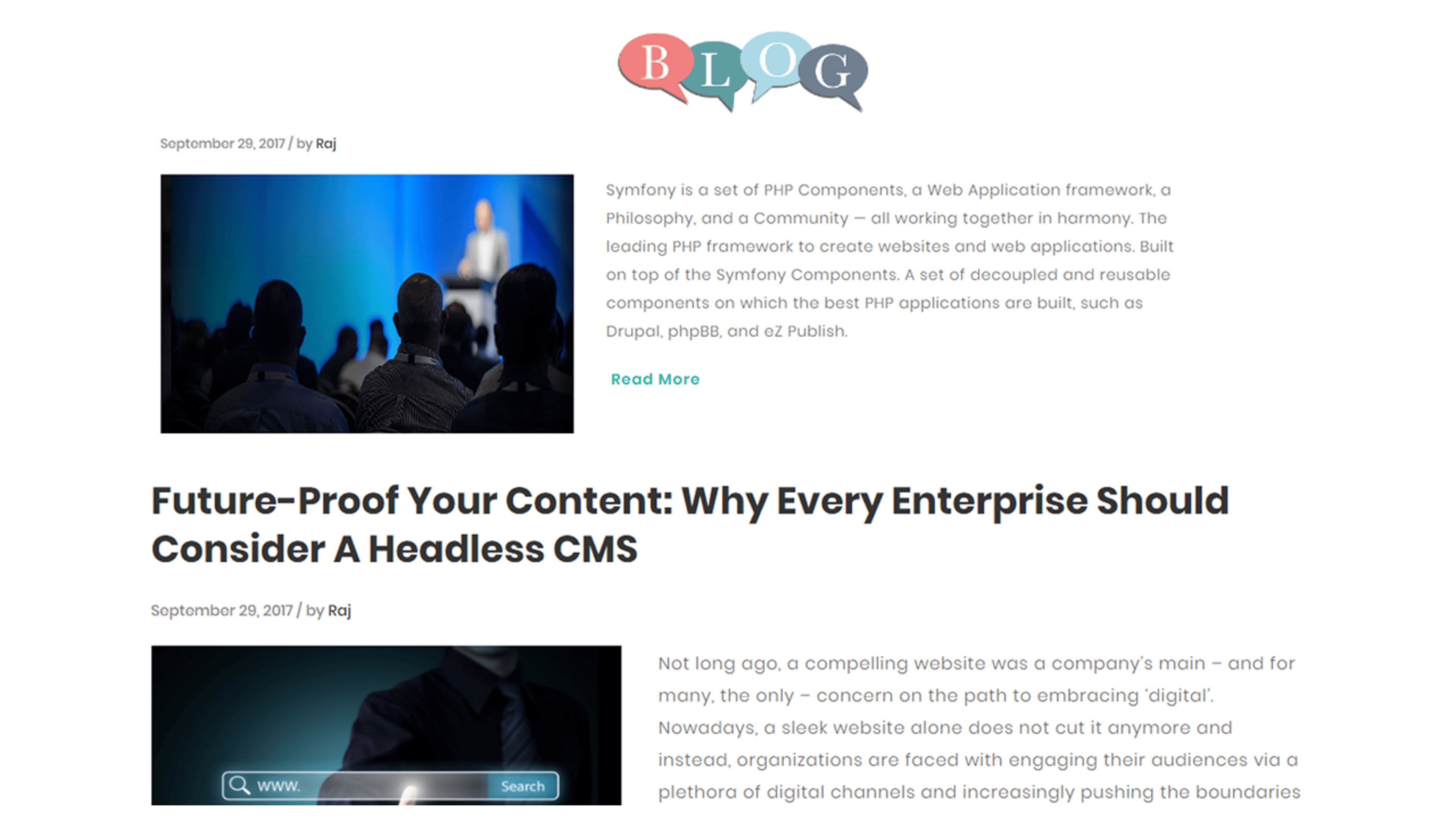 Build a blog demo using Contentstack's PHP SDK and Symfony framework screenshot 1