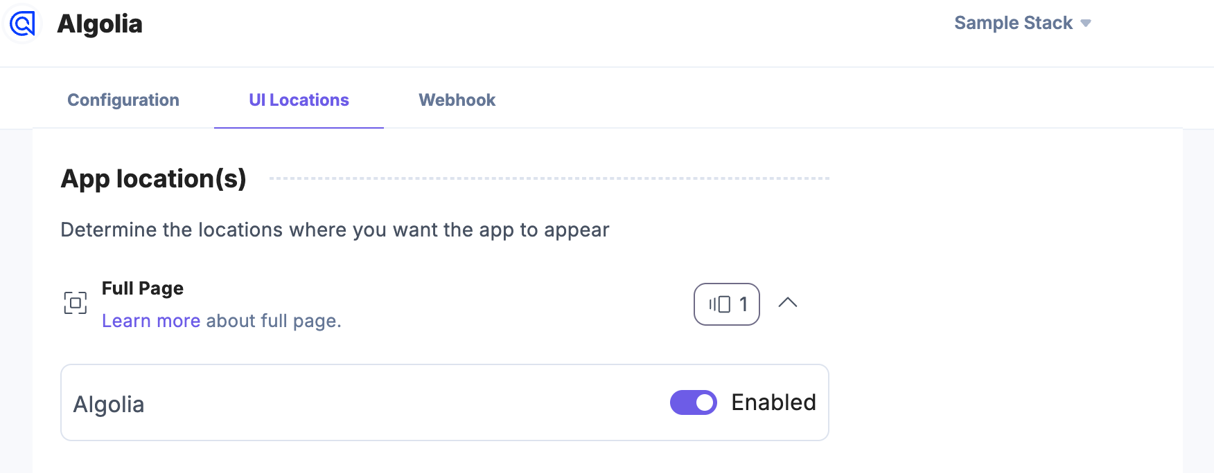 Algolia-Configuration-UI-Location