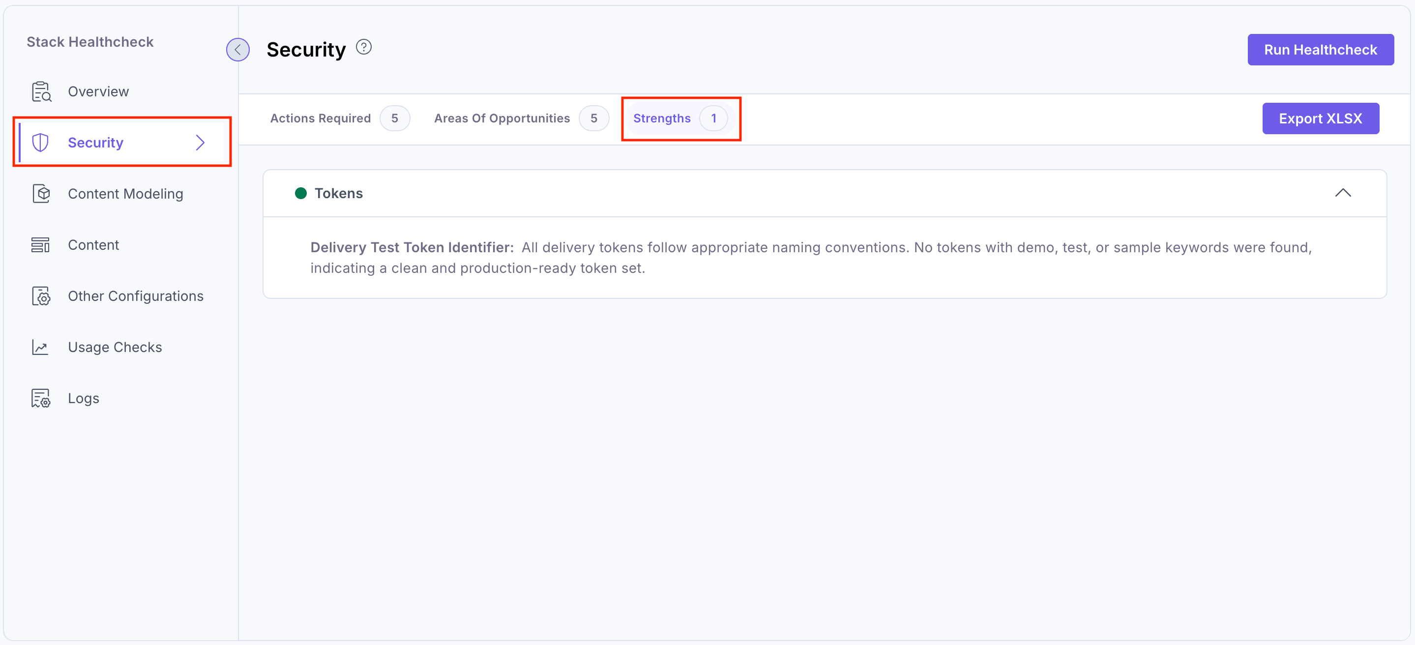 Healthcheck-Security-Strengths