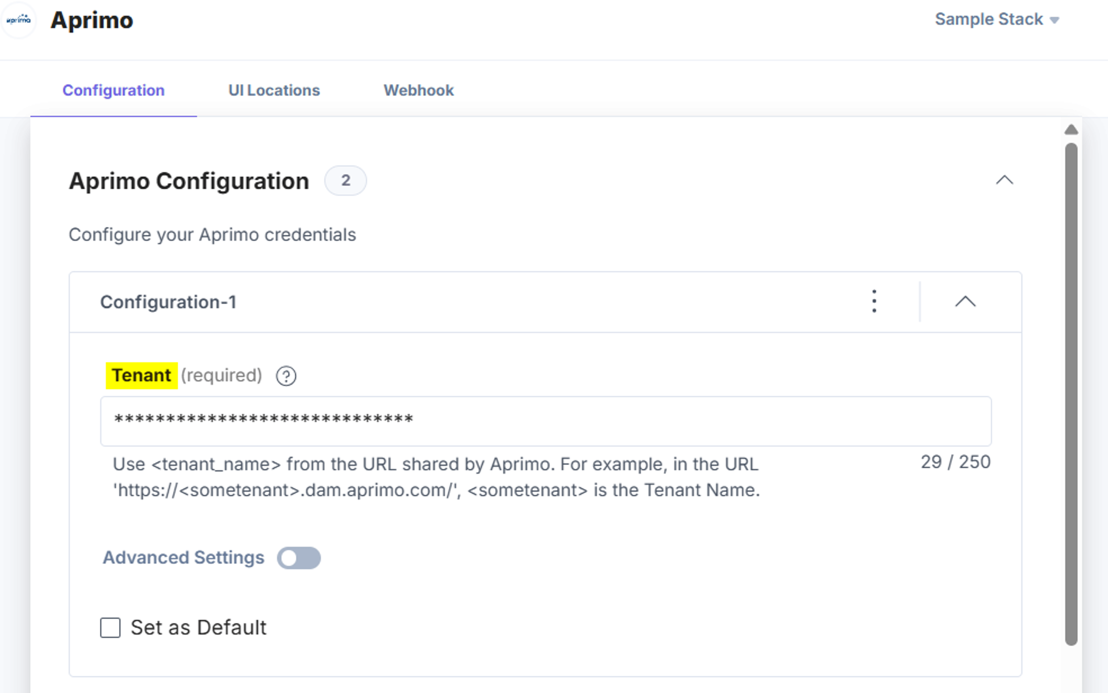 Aprimo-Configuration-Credentials