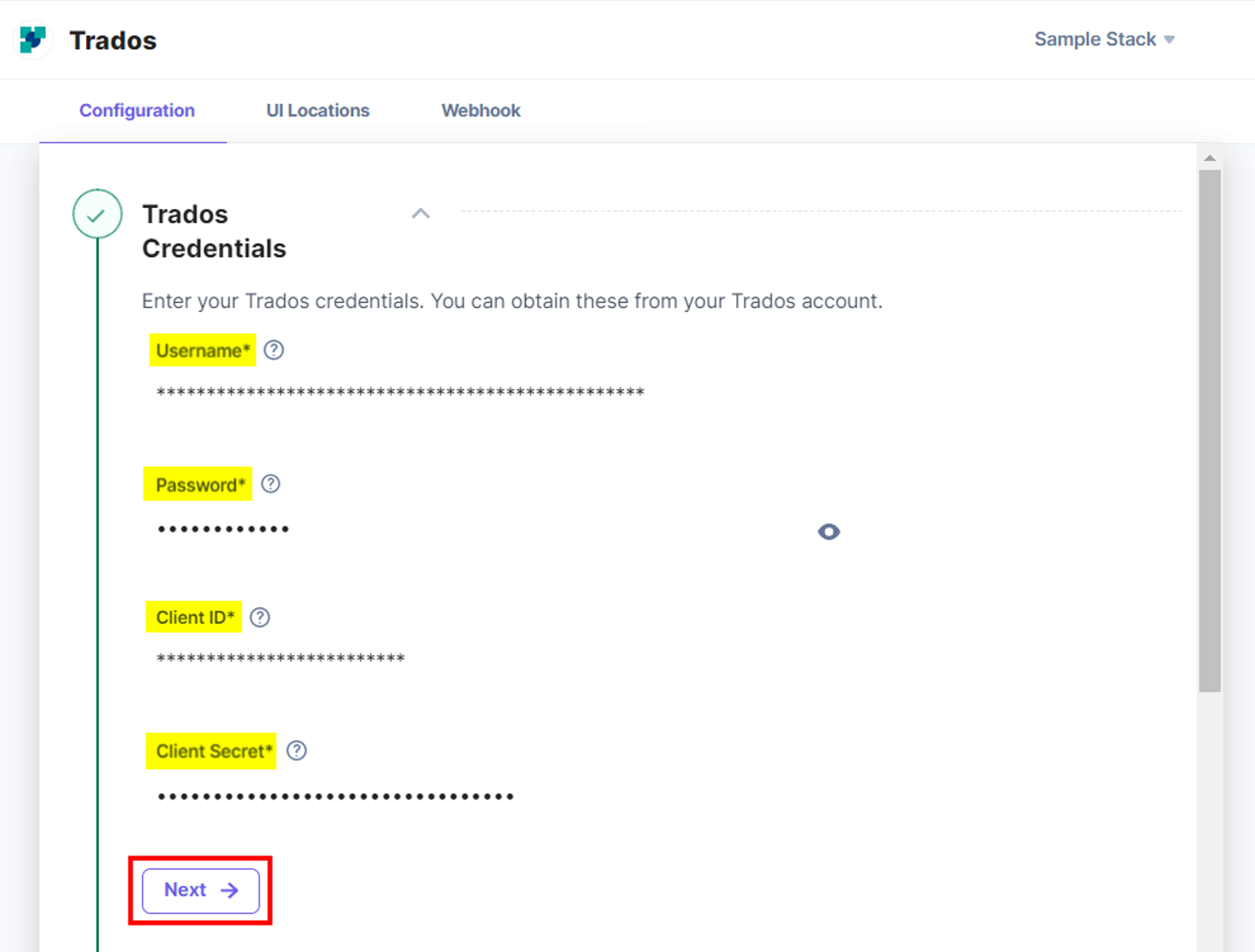 Trados-Config-Account-Credentials