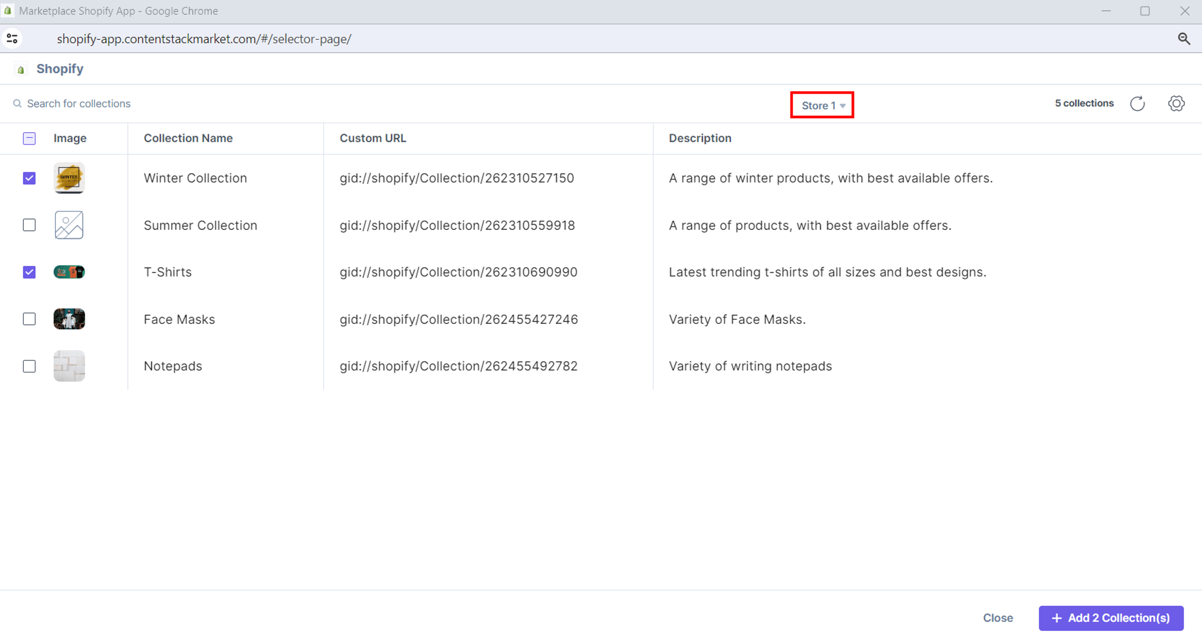 Shopify-Collection-Selector-Page-Store-Filter