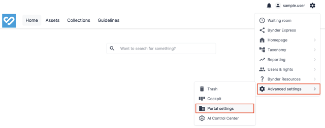 Bynder-Get-Credentials-Advanced-Settings-Portal-Settings