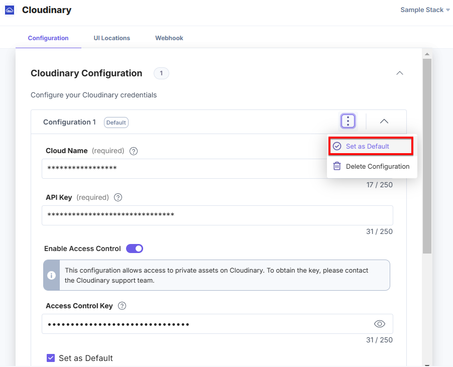 Cloudinary-Set-As-Default-Options