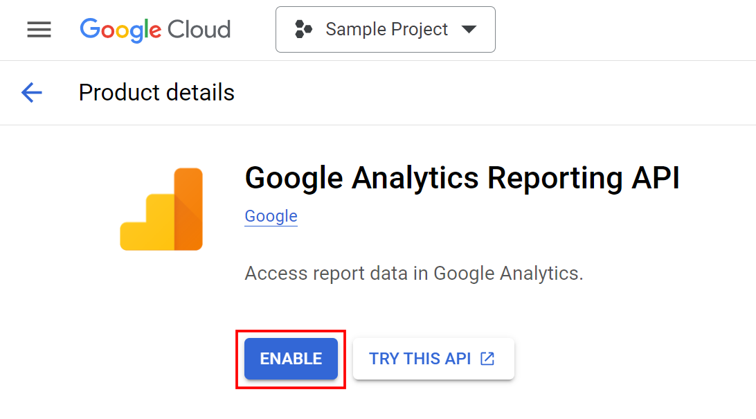 Google-Analytics-Reporting-API-Enable-Button