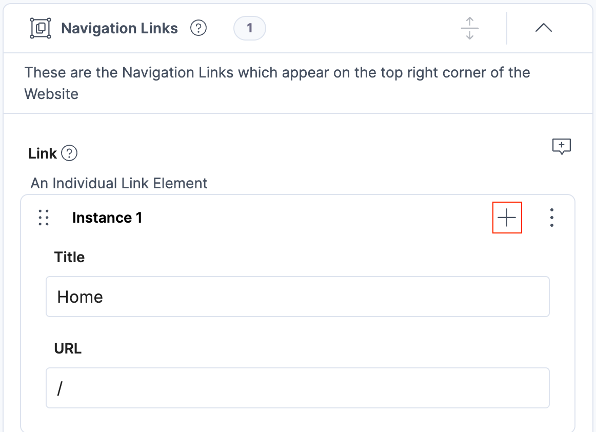 11.  Click on Add “+” icon beside the existing instance of the Link field.png