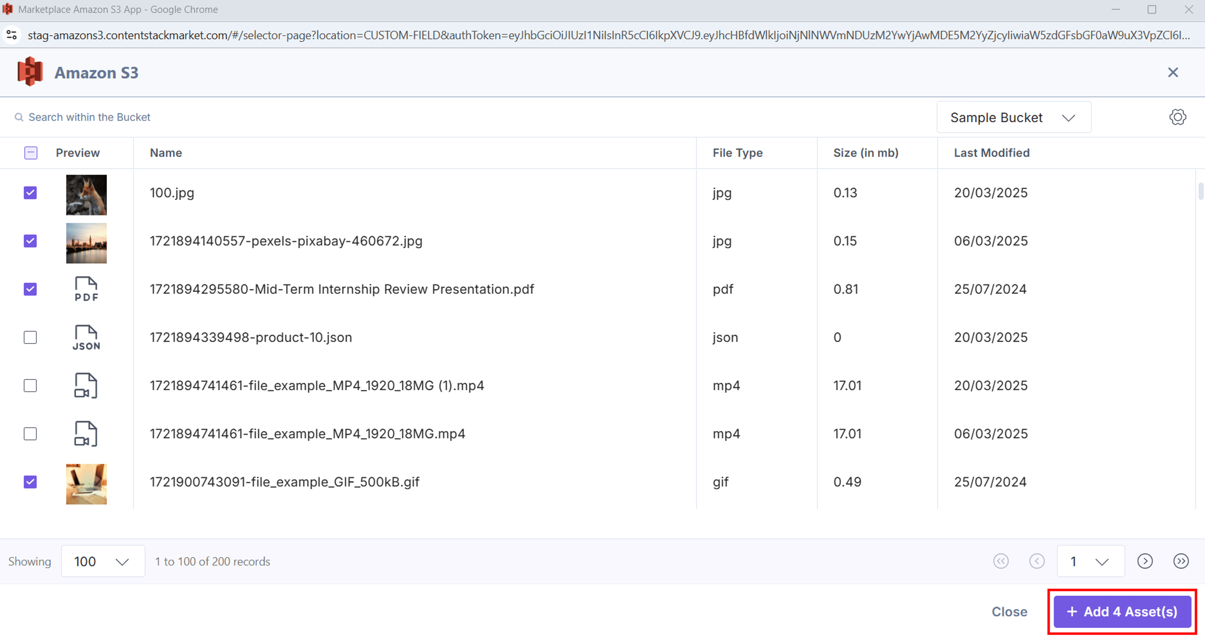 Amazon-S3-Selector-Page