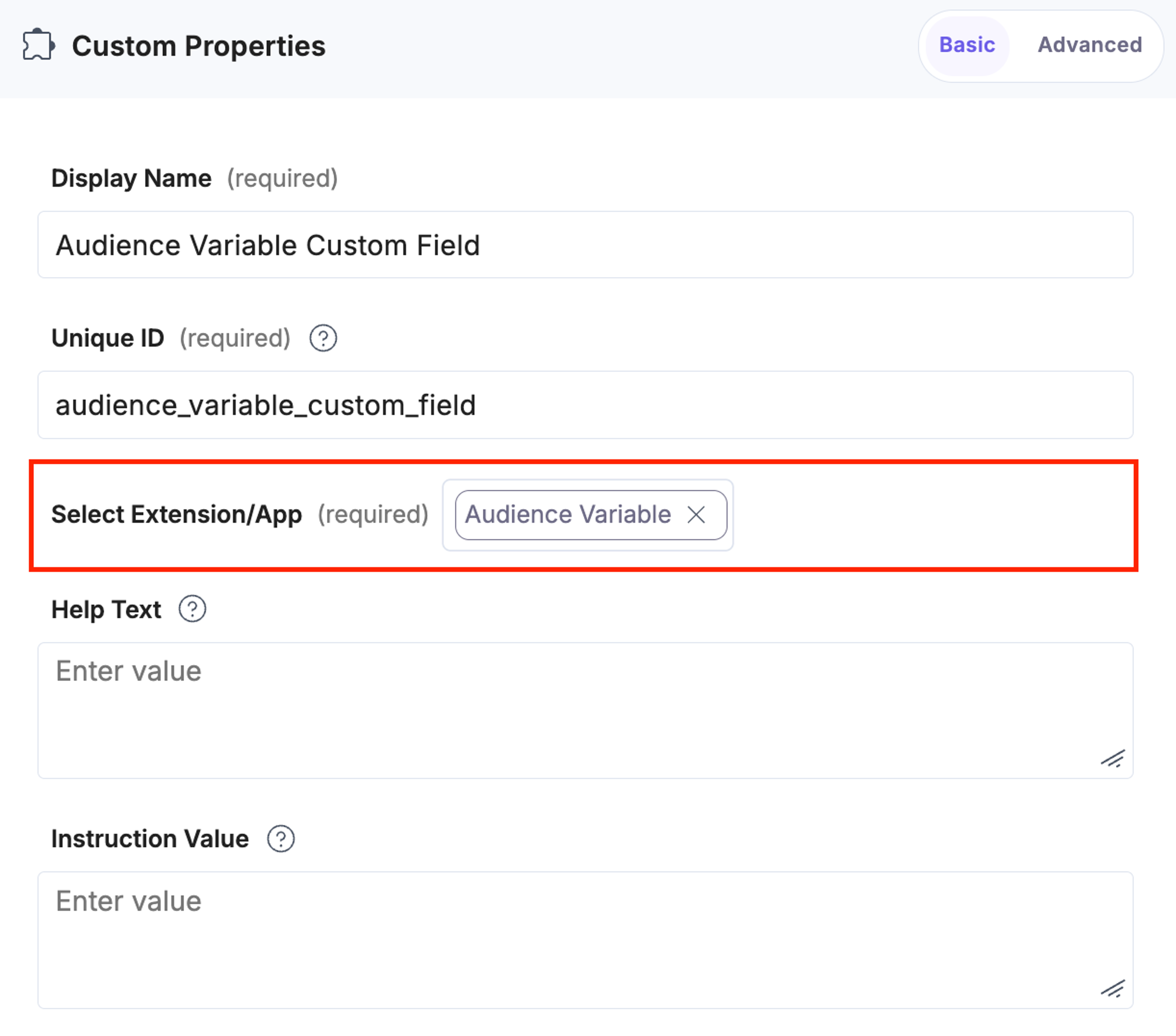 11-Audience-Variable-Custom-Field-Added-App