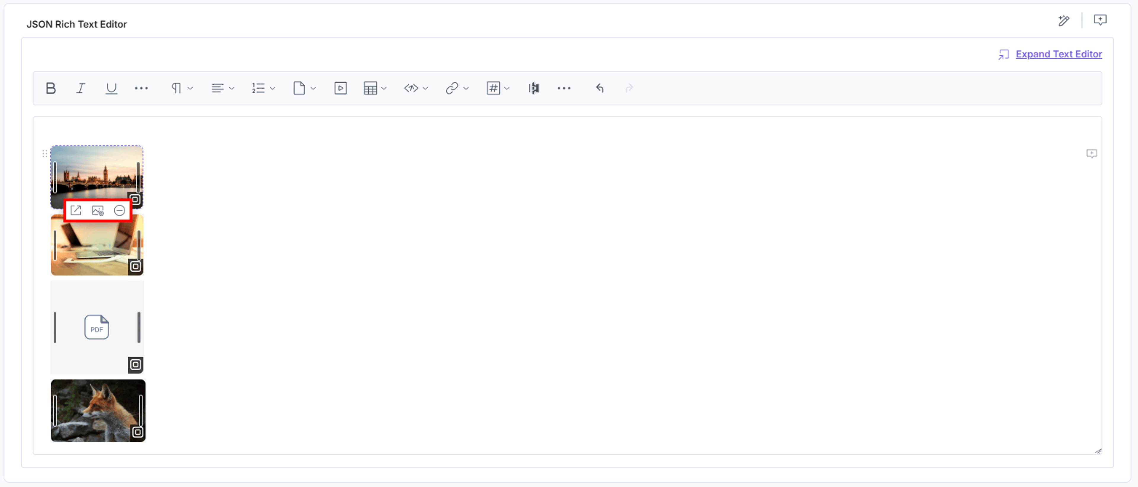 Amazon-S3-JSONRTE-Field-Assets-Options