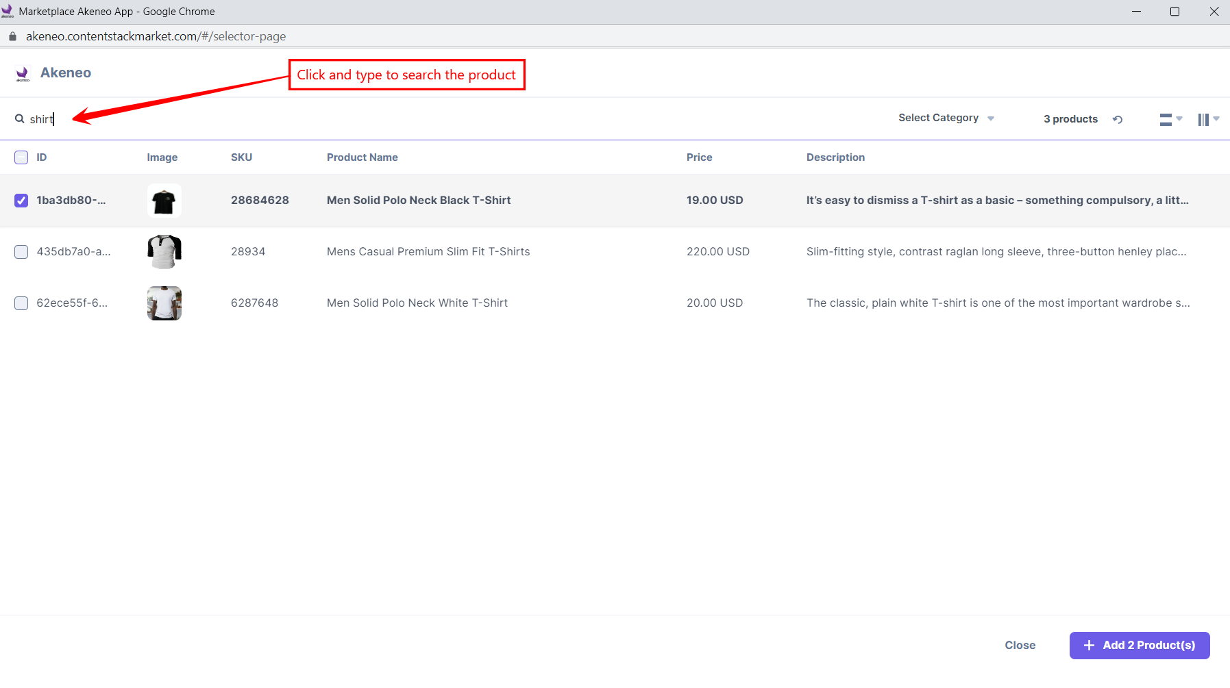 Akeneo-Product-Selector-Page-Search