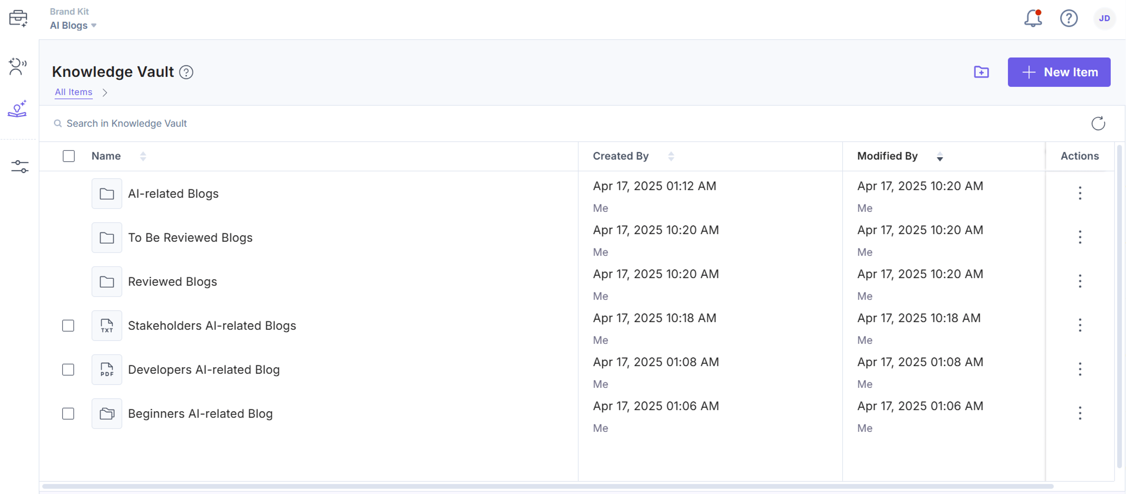 Knowledge-Vault-Items-And-Subfolders
