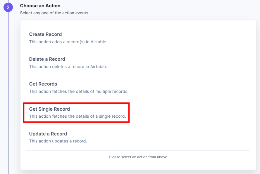 Select_the_Get_Single_Record_Action