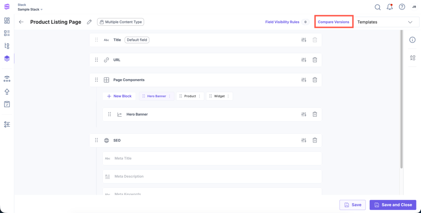 Content Type Versioning | Contentstack