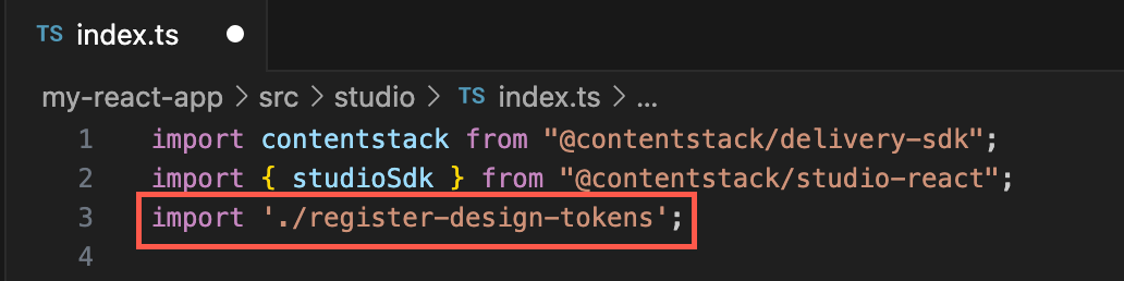 How to Import Registered Design Token