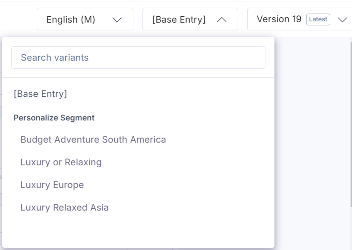 Create an Entry Variant | Contentstack