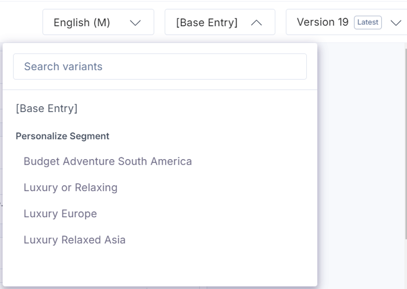 Create an Entry Variant | Contentstack