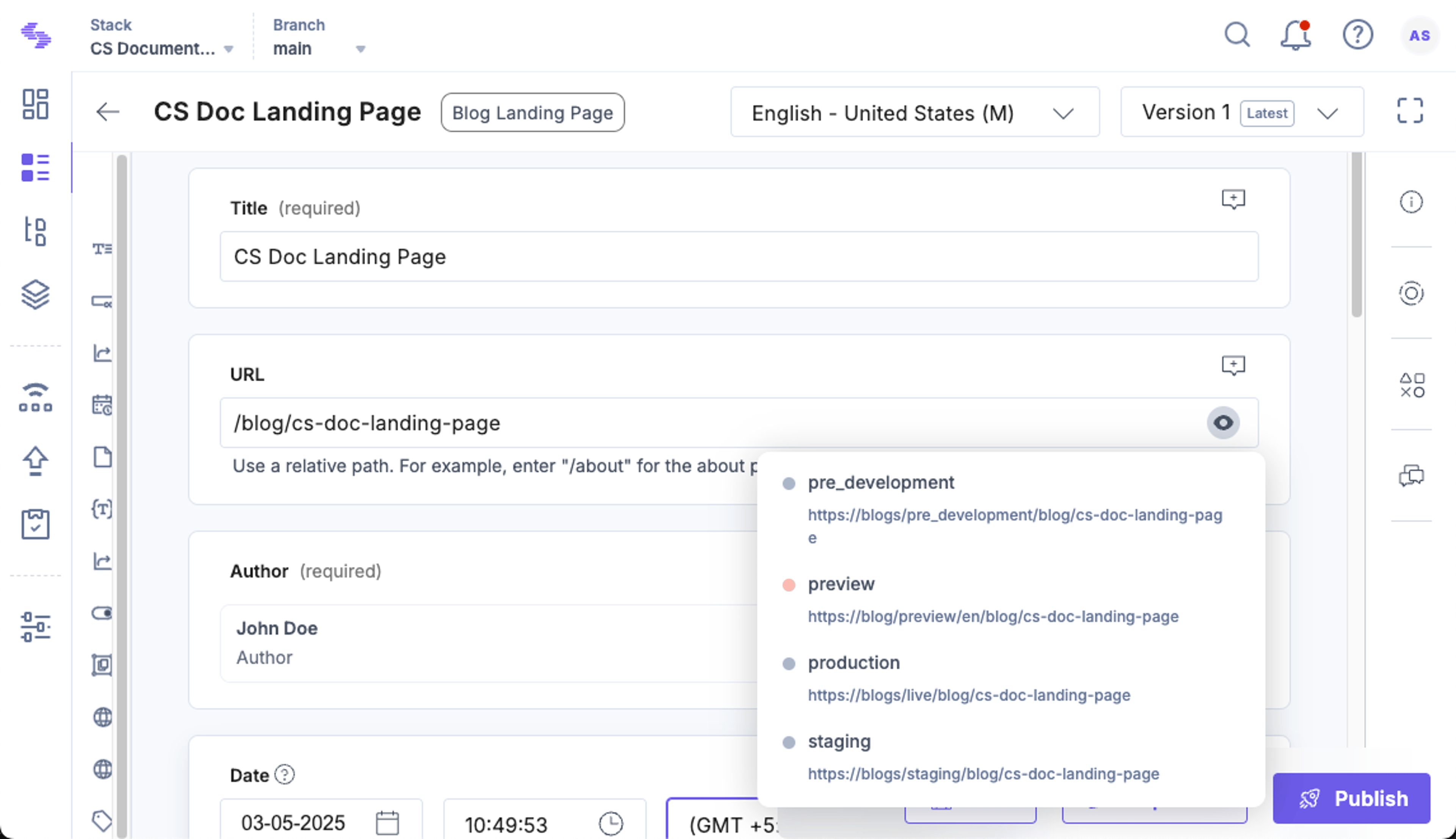 Preview Published Content