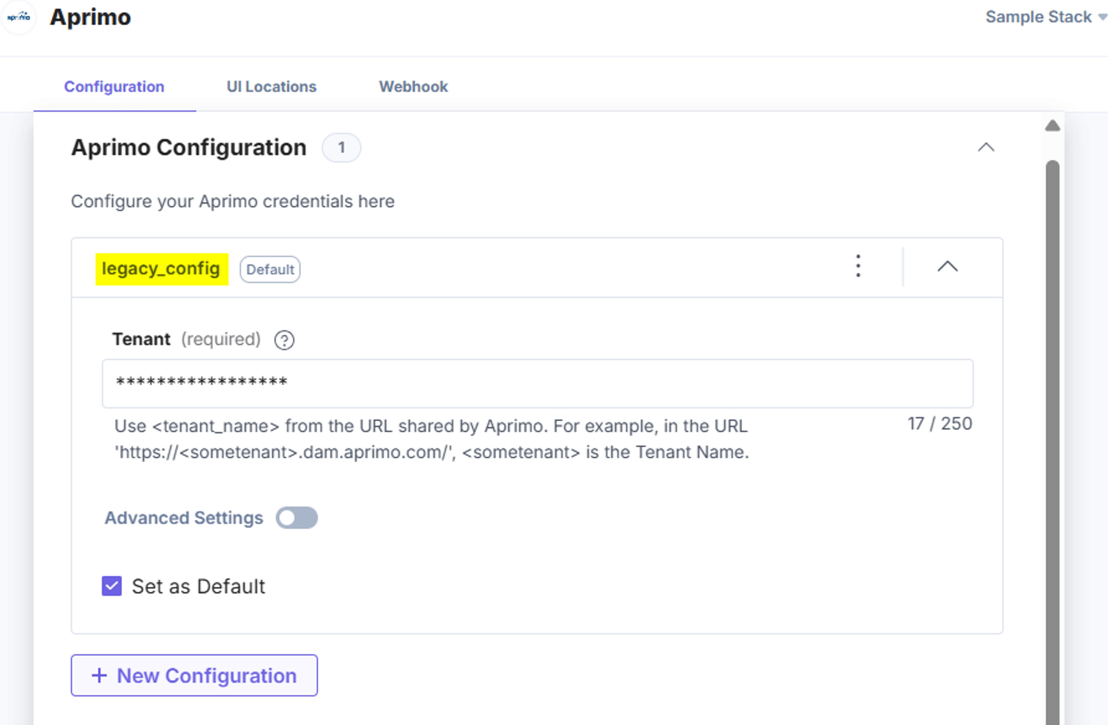Aprimo-Configuration-Legacy-Config