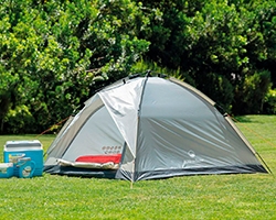 Set Mesa Camping Plegable Aluminio Gris 120x60x70 cm 4 Puestos KLIMBER