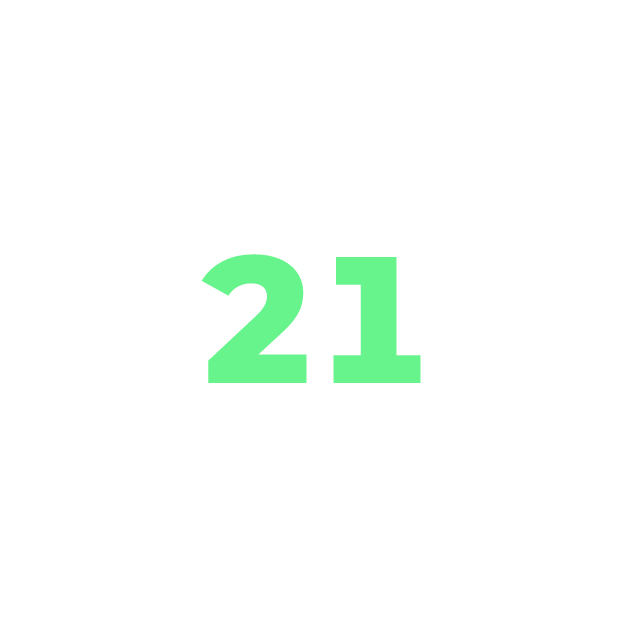 Icon of the number 21