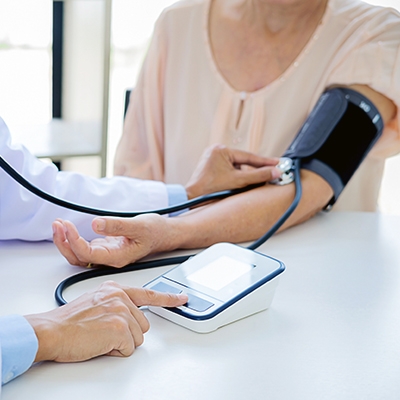 Blood pressure checks at Women's Wellness Day event