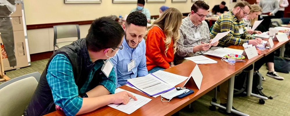 Group reviewing curriculum