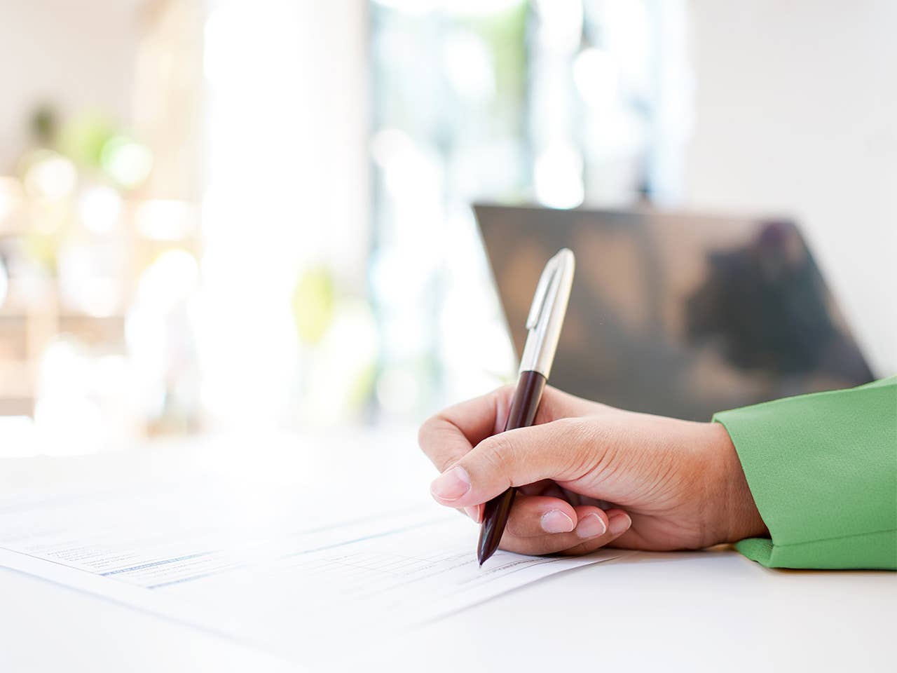 Person with pen