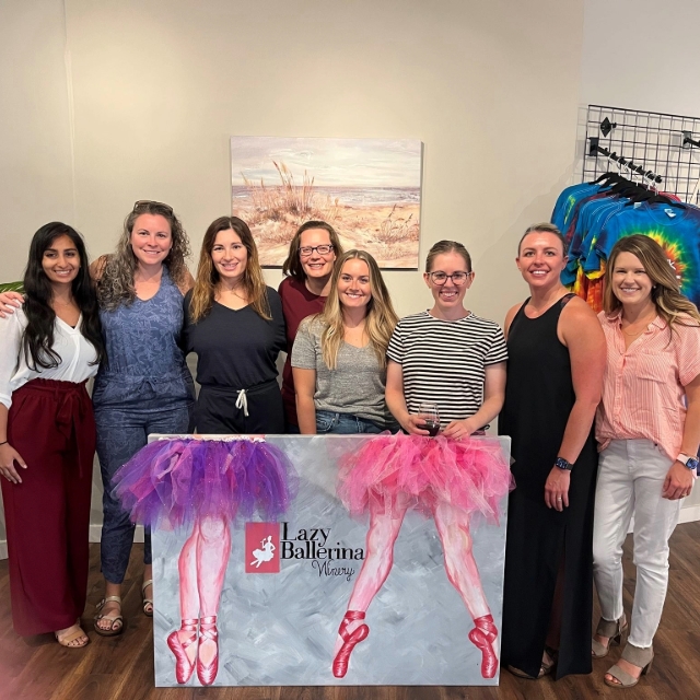 group of female residents posing for a picture at a group events