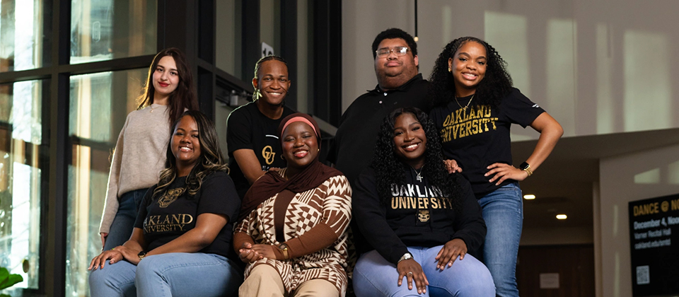 Seven undergraduate students awarded Oakland University's Keeper of the Dream scholarship awards.
