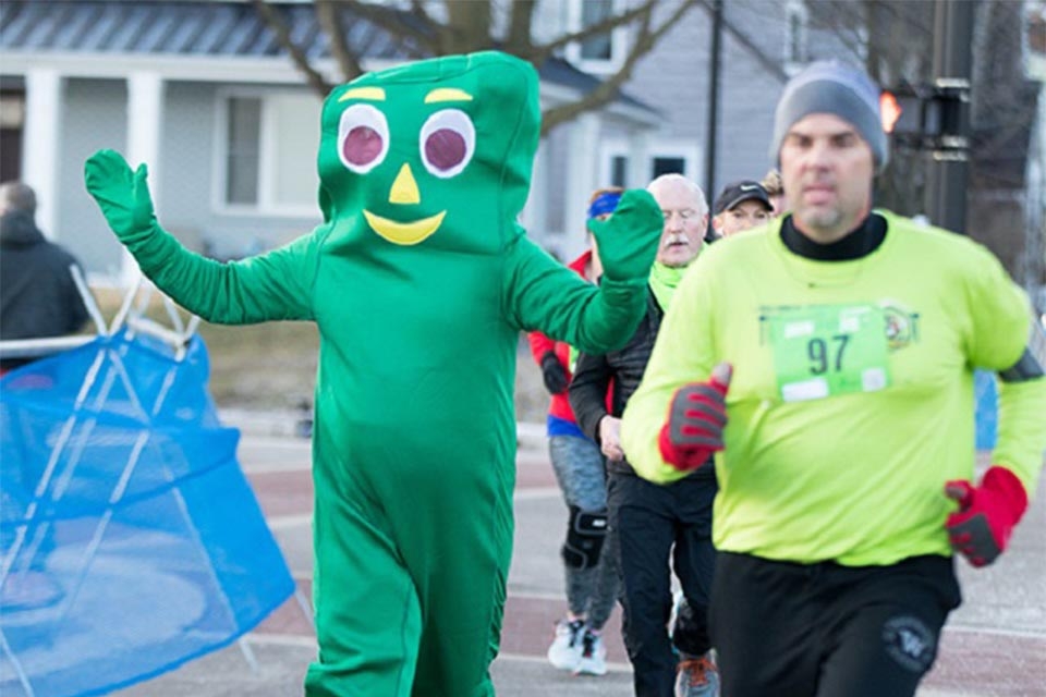 Participant dressed as Gumby