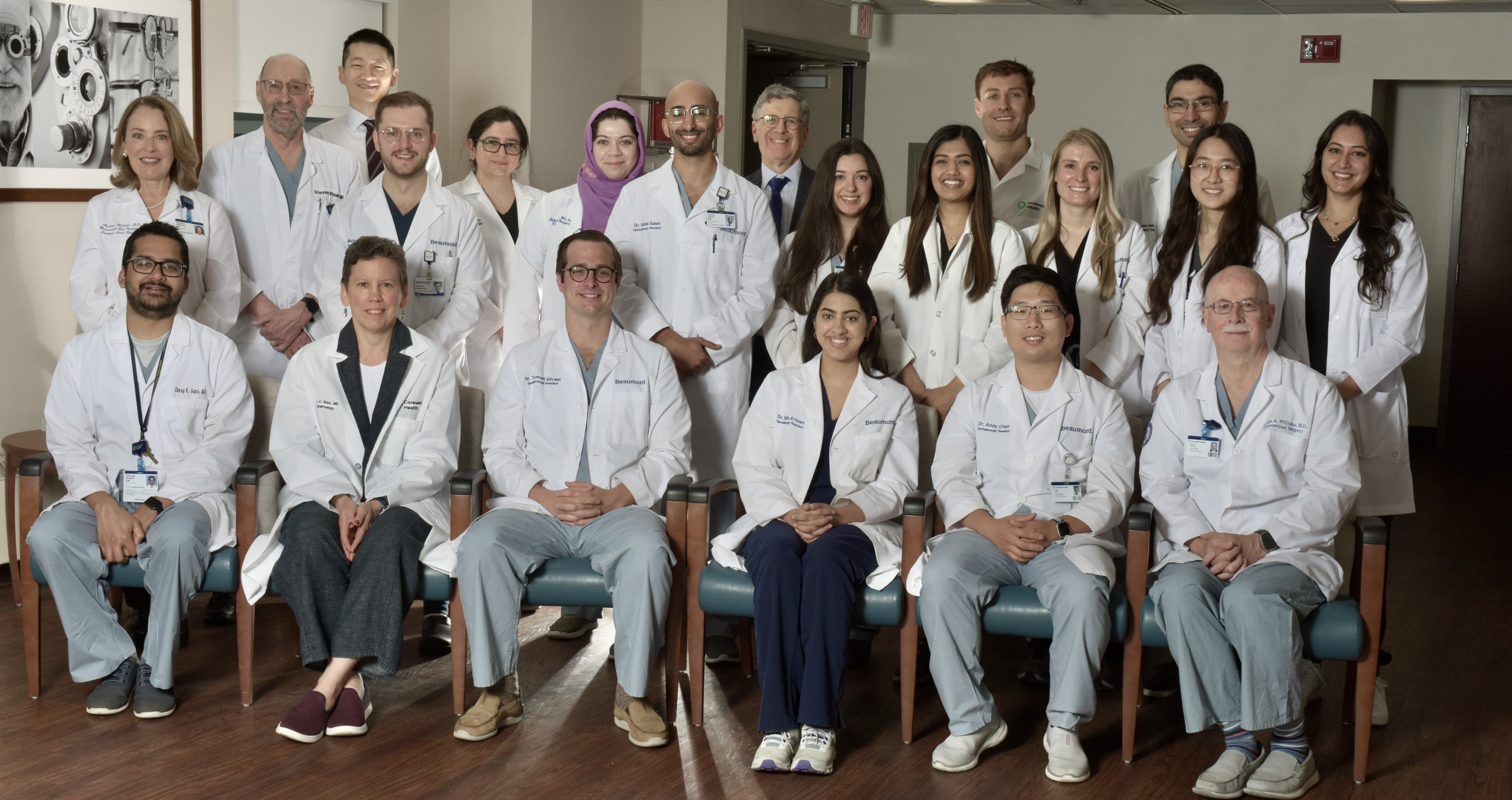 Royal Oak ophthalmology residents group photo