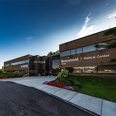 Exterior of Corewell Health Care Center