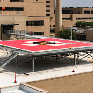 The image features a prominent red cross on a building, representing the vital services provided by Emergency Medical Services.