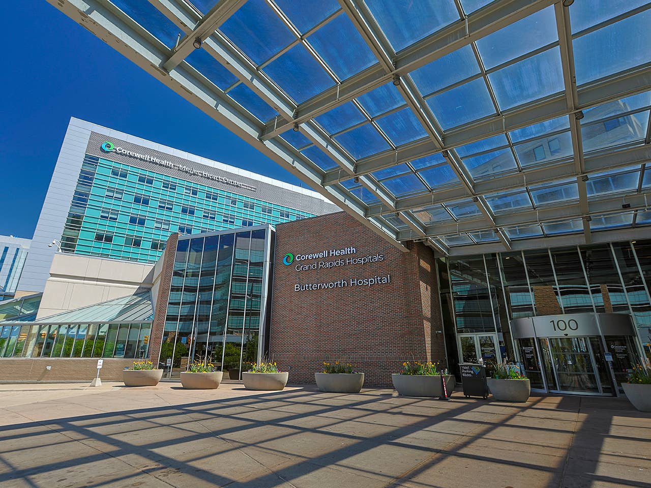 Corewell Health Butterworth Hospital entrance