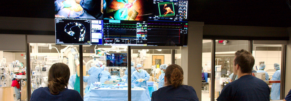 fellow rotations group watching operation