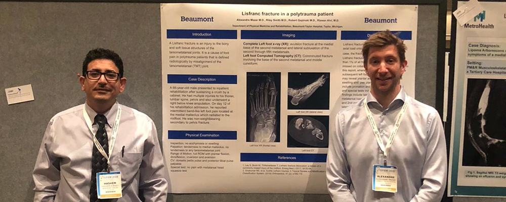 two residents at physical medicine rehabilitation conference