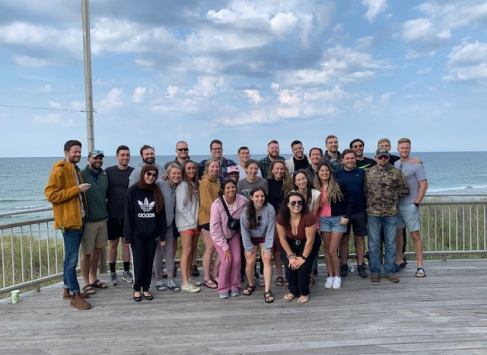 Group shot of 2021 retreat residents at Warner Camp