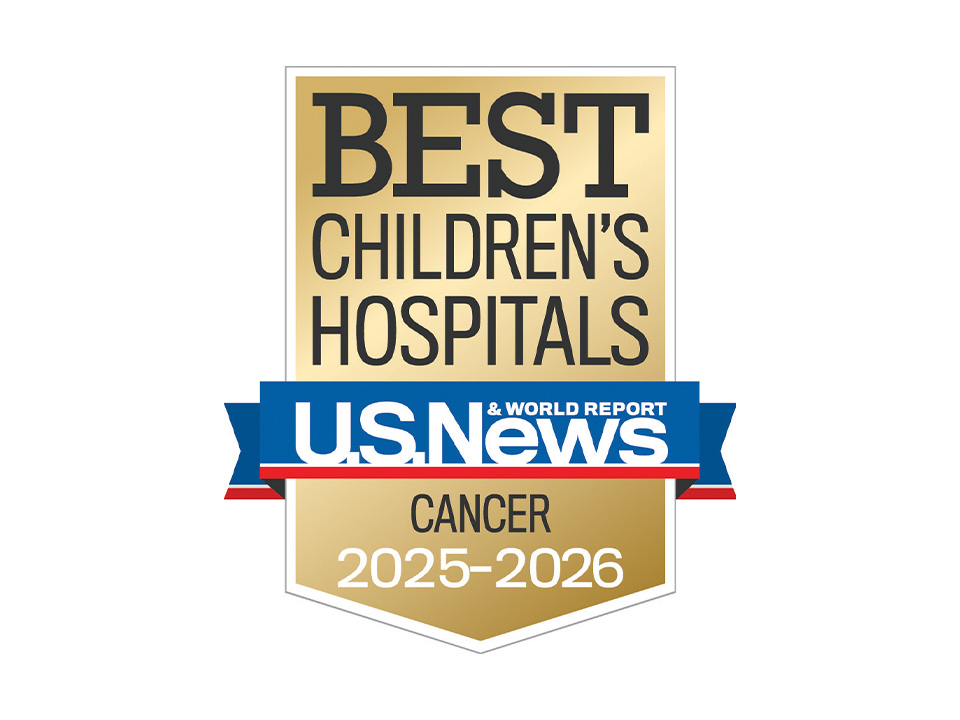 US News and World Report badge 2025-26 pediatric cancer
