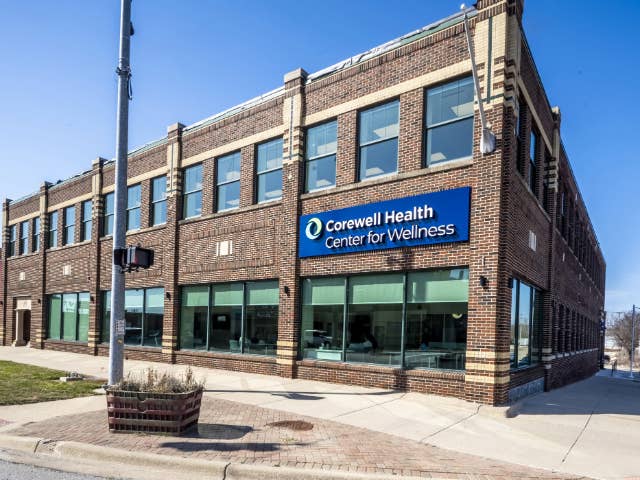 Exterior view of Corewell Health Center for Wellness – Benton Harbor.