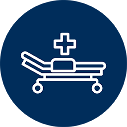 Medical bed icon