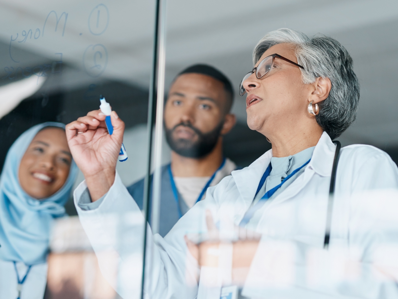 Physicians consulting each other