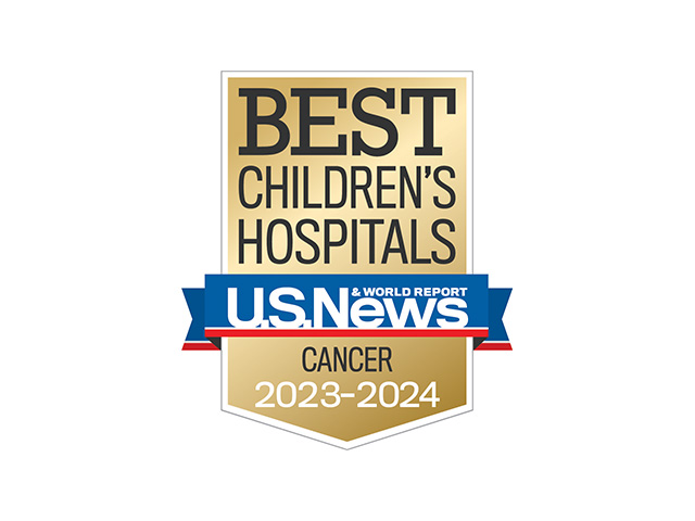US News and World Report badge 2023-24 pediatric cancer